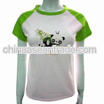 custom made high quality white raglan t shirt china