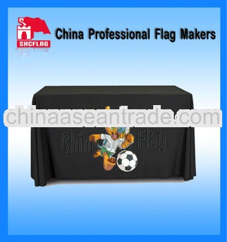 custom sublimation polyester table cloth for traeshow