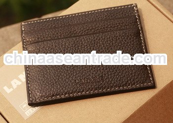 customizable genunine leather cards wallets brown wholesale