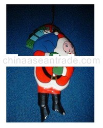 Carved Wood Craft Santa Xmas