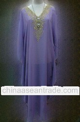 Purple-neck caftan robe directly