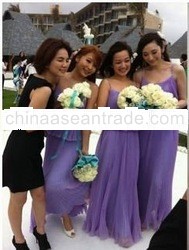 New Wholesale Ladies Sexy Long Maxi Dress Pleat Chiffon Elegant Evening Bridemaid Summer Beach