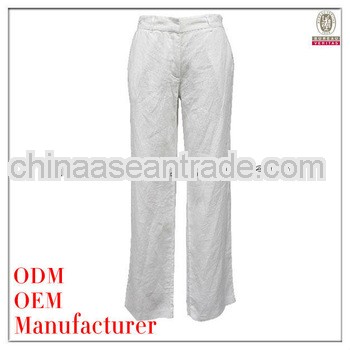 daily/casual hot sale trousers for ladies with solid color and hip pocket