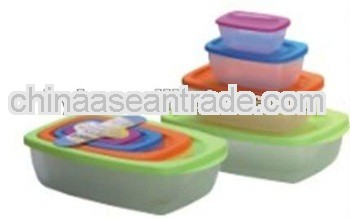 different colors four pieces set lunch box