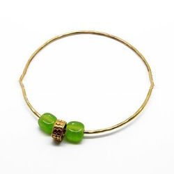 brass bangle with recycled glass bj.012b