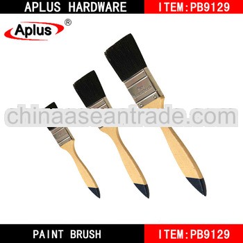 double color handle black hair wood brush