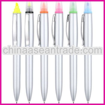 double pen highlighter ball pen