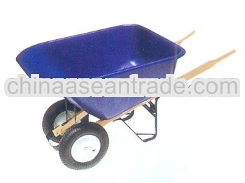 double wheel plastic/metal wheelbarrow wh9600