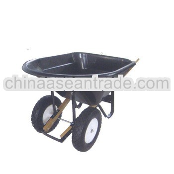 double wheel wheelbarrow wood handles WB8802