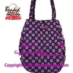 Original Design | Tulip Beaded Ornament Closure + Full Beaded Batik Bag