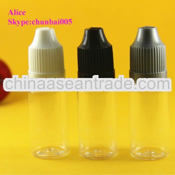 dropper bottles pet 10ml e-liquid" flavor with colored childproof bottles for eliquid with long