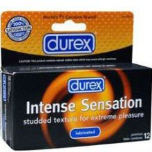 Durex Intense Sensation Lubricated Latex Condoms 8240