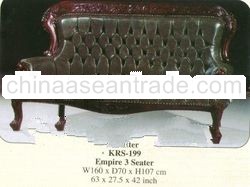 Empire 3 Seater Mahogany Indoor Furniture.