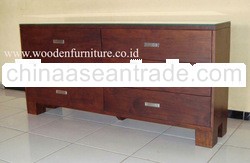 Teak Minimalist Chest of Drawers Solid Teak Wood Teak Minimalist Bed Room Furniture Teak Indoor Furn