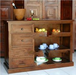 teak comod or cabinet for dining room