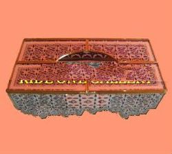 RideOneGallery.com | Indonesia Handy Craft Glass - Tissue Box