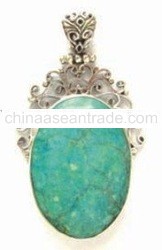 925 Sterling Silver Turquoise Pendant