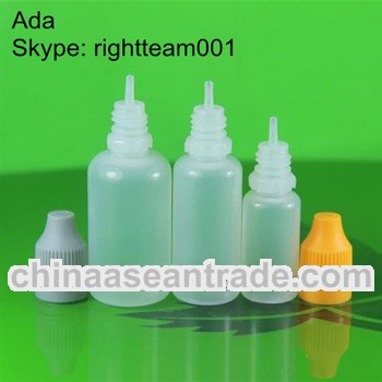 e-juice bottles with childproof and tamper safety cap long tip
