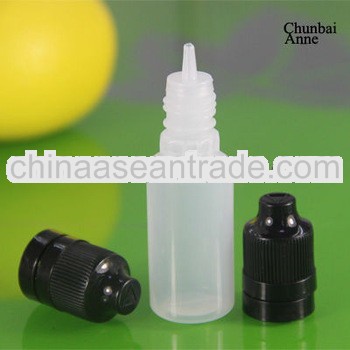 e juice pe bottle 15 ml with black caps childproof cap with tamper tactile blind mark