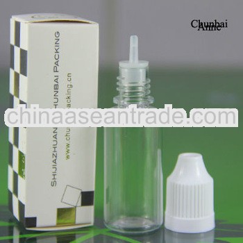 e juice pet 15ml bottle with long tip childproof cap