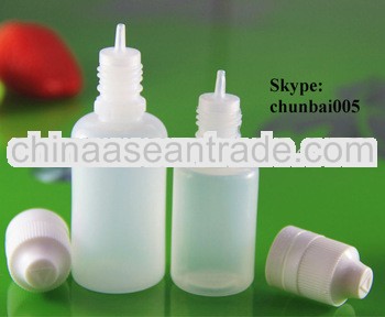 e liquid empty bottles with childproof and tamperproof caps with long tip TUV/SGS certificate