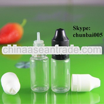 e liquids 10ml bottles childproof tamper with long thin tip SGS and TUV