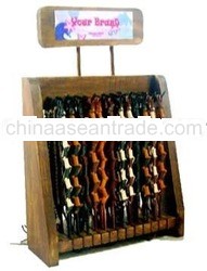 Bracelet Leather On Wood Display Stand