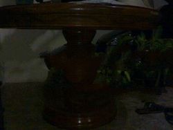 Antique round teak table