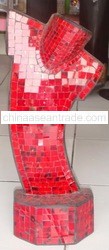 Glass mosaic necklace display