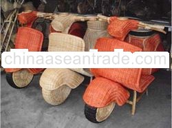 Best Quality Handmade Motorbike Decorative Rattan Craft