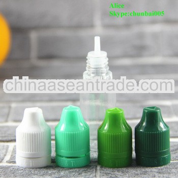 ejuice child proof bottles childproof tamper with long thin tip SGS and TUV