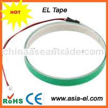 electroluminescent tape glowing el light tape,flashing el tape,el strip light