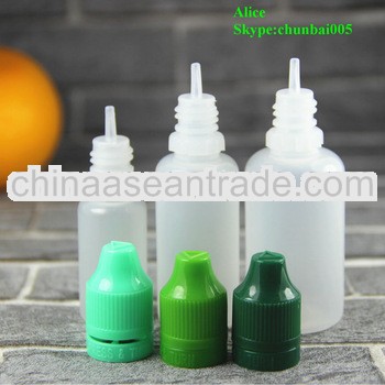 eliquid bottle childproof and tamperproof caps 10ml 20ml 30ml with long tip TUV/SGS certificate