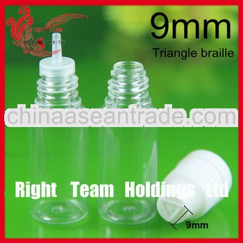 empty dropper bottle 10ml with childproof cap 9mm triangle braille SGS TUV