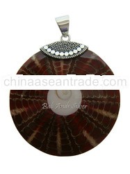 Spider Shell & Shiva Eye Pendent Sterling Silver pendent