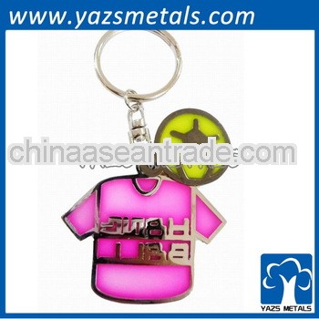 epoxy filling metal keyring zinc alloy metal keychains for promotions and souvenirs