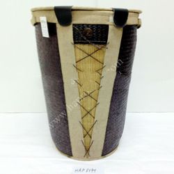 Seagrass laundry basket/ Palmleaf hamper craft/ unique storage basket made from natural material (HA