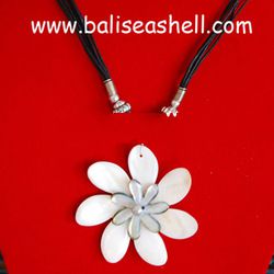 flower necklace shell art from caspla bali seashell design