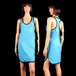 Ladies Plain Dyed Sleeveless Ice Cotton One Piece Dress