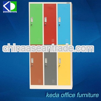 factory direct metal 6 door school locker/durable furniture/knock down/small packing volume