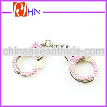 fashion metal designer handcuff with crystal