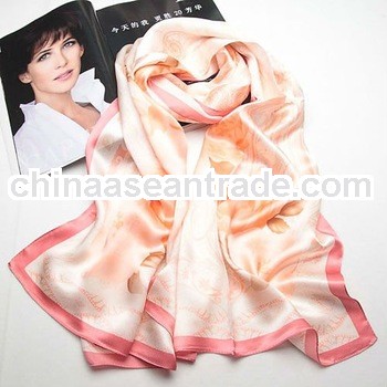 fashion plain ladies long silk pashmina shawl