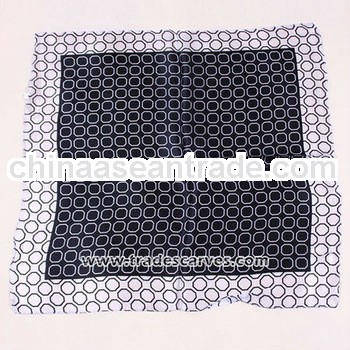 fashion polka dot silk square scarf for men