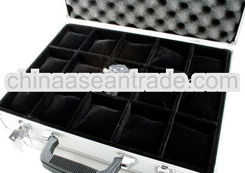 fashion silver aluminum big watch case Aluminum tool case