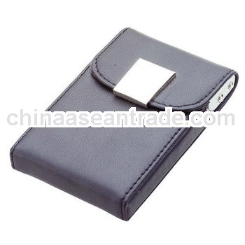 faux leather credit card holder with metal corner for promotional gift