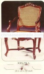 Regency Carver with Rattan Mahogany Indoor Furniture