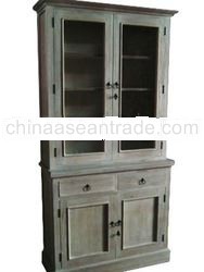 Reclaimed Teak Display Cabinet with 4 Doors & 2 Drawers