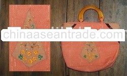 handbag with "sulam Pita" ornament-Orange