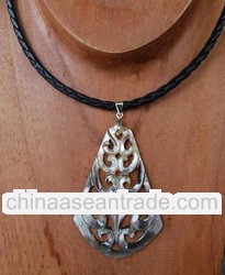 black tahitian carving products for necklace art charm