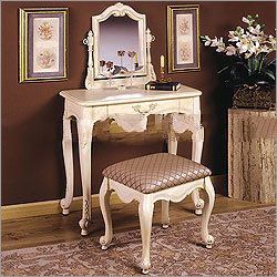 Powell 877-290 - Hills of Provence 32" Antique White Vanity Set